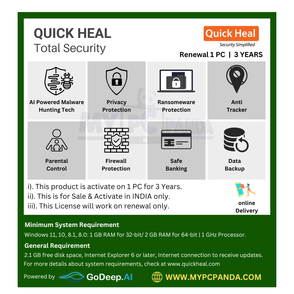 1707914089.Quick Heal Total Security 1 user 3 Years Renewal Price-my pc panda